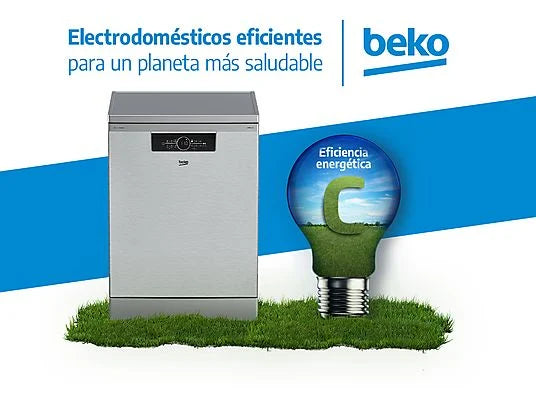 Beko BDFN26640XC Lavavajillas 60 cm – 16 servicios, 6 programas, Inox, Fast+ y SelFit