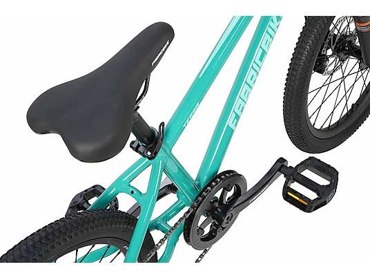 Bicicleta de Montaña Infantil FabricBike Terra 20″ – Aluminio, Suspensión Delantera, Frenos de Disco, 7 Velocidades S-Ride, MTB Niños 6–8 Años, Verde