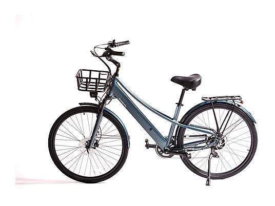 Bicicleta Eléctrica de Ciudad EMOTORAD Plymouth 27.5” | 36V 250W | Shimano 7V | Autonomía 80 km | Frenos Hidráulicos | Titanium Blue