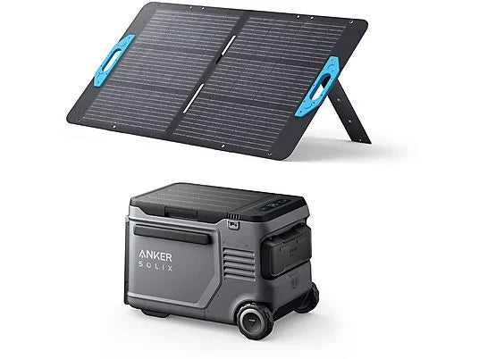 Anker SOLIX EverFrost 2 23L Cooler con Panel Solar 100W – Nevera eléctrica portátil 23 L, batería 288 Wh, 4 modos de carga (Solar/CA/Coche/USB-C), control via app, Negro