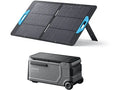 Anker SOLIX EverFrost 2 58L Electric Cooler + 100W Solar Panel — Nevera eléctrica portátil 58 L con panel solar 100 W, doble zona, control por app, ruedas todo terreno, Negro