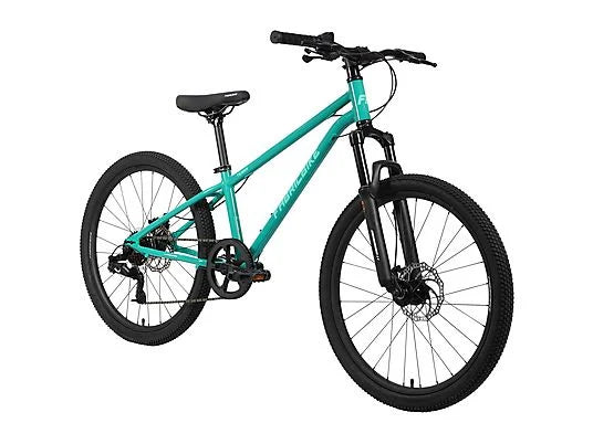 Bicicleta de Montaña Infantil FabricBike Terra 24″ – Aluminio, Suspensión Delantera, Frenos de Disco, 7 Velocidades S-Ride – Verde (8-12 Años)