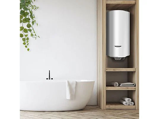 Ariston PRO Eco Slim Termo eléctrico Vertical 50 L – Smart con pantalla táctil, tecnología ECO EVO, Waterplus, Blanco
