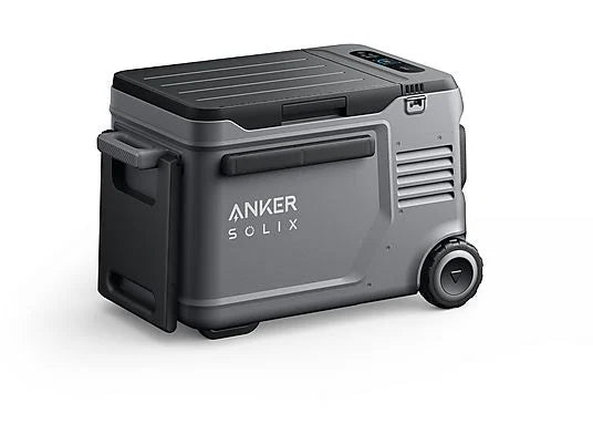 Anker SOLIX EverFrost 2 40L Electric Cooler + 100W Solar Panel – Nevera eléctrica portátil 40 L con panel solar, batería LiFePO₄, múltiples modos de carga y control por app, Negro