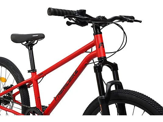 Bicicleta de Montaña Infantil FABRICBIKE Terra MTB 24” Aluminio | 7 Velocidades | Frenos de Disco | Suspensión Delantera | Roja