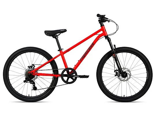 Bicicleta de Montaña Infantil FABRICBIKE Terra MTB 24” Aluminio | 7 Velocidades | Frenos de Disco | Suspensión Delantera | Roja