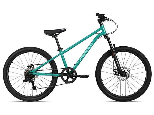 Bicicleta de Montaña Infantil FabricBike Terra 24″ – Aluminio, Suspensión Delantera, Frenos de Disco, 7 Velocidades S-Ride – Verde (8-12 Años)