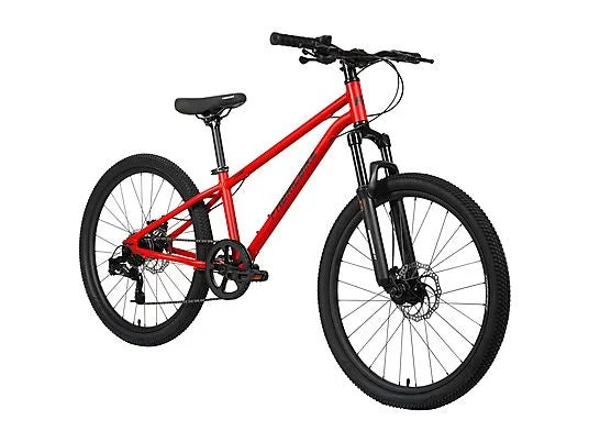 Bicicleta de Montaña Infantil FABRICBIKE Terra MTB 24” Aluminio | 7 Velocidades | Frenos de Disco | Suspensión Delantera | Roja